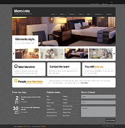 黑白色家居装修行业html企业网站模板