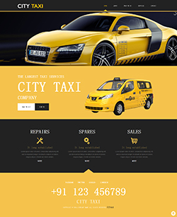 出租车公司HTML5网站模板