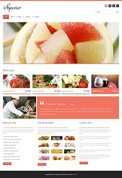 水果拼盘美食html网站模板