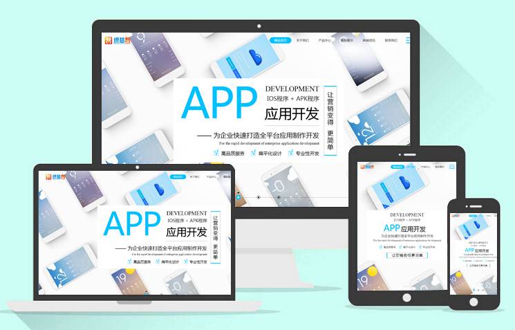 响应式互联网技术APP应用开发类织梦模板(自适应手机端)